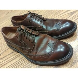 Vionic Men's Lombard Oxford Size 7 Brown Wing Tip‎ Distressed Leather Shoes